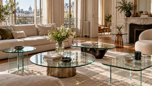 5 tables basses en verre qui mettront en valeur votre espace